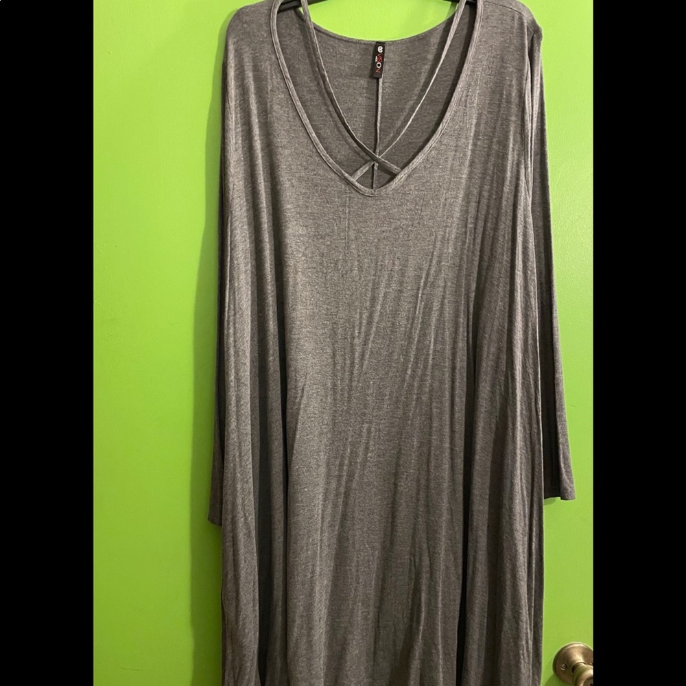Grey boutique dress with pockets